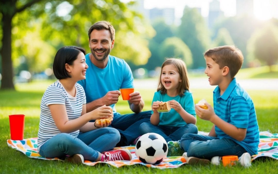 Tag på familieudflugt til den nærmeste park med hele familien og hyg jer med fodbold og snacks